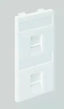 Simon Connect Графит Адаптер с крышками для 2 розеток RJ45 AMP, BRAND REX, CIMABOX, Cima-модуль 52x108мм