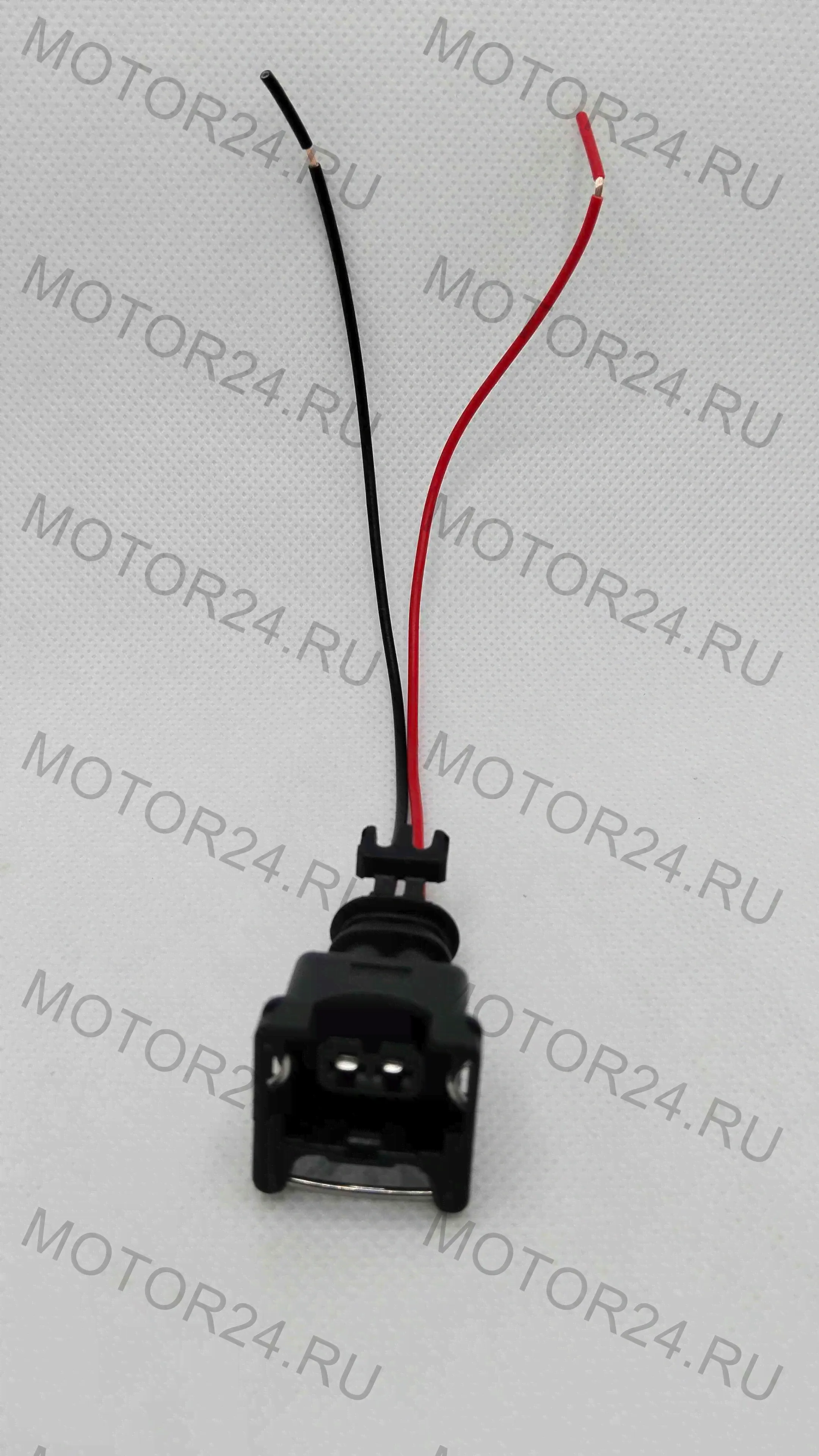 Штекер 2-pin (AMP JPT) мама с клемм. + каб. 130мм