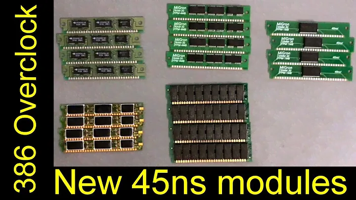 Simm-30 FPM Showdown! New 45ns memory modules! New 386 overclocking personal record with 0WS.