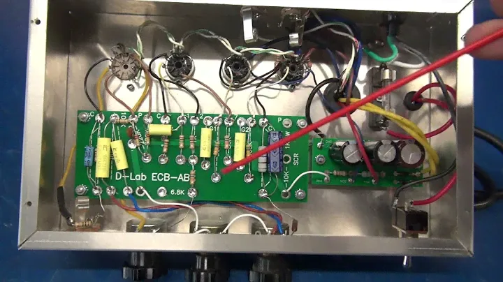 D-Lab ECB-AB 6AQ5 Push Pull tube guitar amp module demo Great apartment or studio amplifier kit