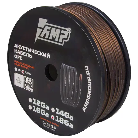 Кабель акустический AMP PRO 18Ga медь 1м (100)