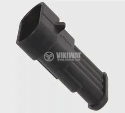 Connector AMP-0-0282106-1, 4 pins, 24VDC, IP67, without pins