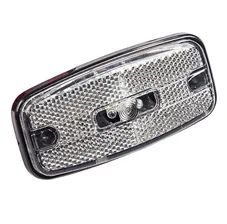 Фонарь габаритный прицепа ГФ1-15 LED белый, 12/24V, с колодкой AMP 282080 (овал)