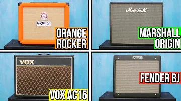 SMALL TUBE COMBO SHOOTOUT - Marshall Origin 20 VS Fender Blues Jr VS Vox AC15 VS Orange Rocker 15