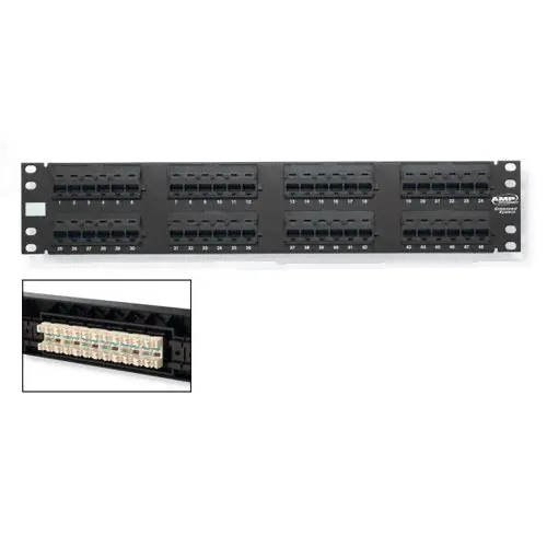 Патч-панель AMP 19" 2U UTP Кат. 5e 48 портов без кабельной поддержки-0