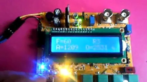 MAX038 signal generator controlled by Atmega328
