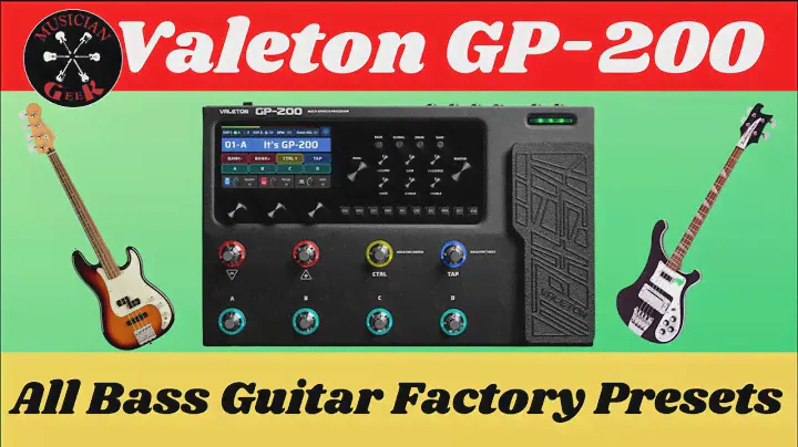 Valeton GP 200 All Bass Guitar Factory Presets