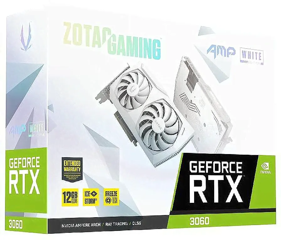 Видеокарта Zotac GeForce RTX 3060 AMP White Edition 12GB (ZT-A30600F-10P)-0