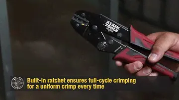 Klein Tools Ratcheting Crimper, 10 - 22 AWG - Insulated Terminals