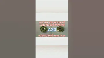 Магнит А20 - неодимовый в стальном корпусе силой 10 кг