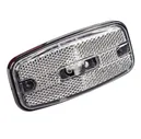 Фонарь габаритный прицепа ГФ1-15 LED белый, 12/24V, с колодкой AMP 282080 (овал)