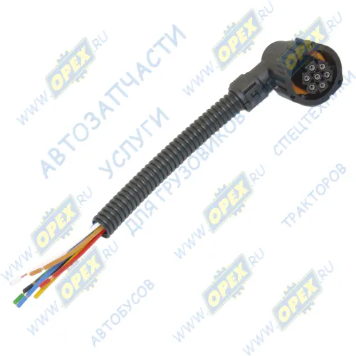 ТАС-680081 Разъём электрический 7-pin (соответствие AMP 1.5, ответная часть 7810620) MB; для фонарей (7конт. угловой 90 градусов) 20см ответная часть