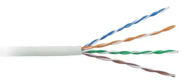 Кабель витая пара AMP, U/UTP, 4 пар., кат. 5е, AWG24, LSZH, 1м (катушка в коробке 305м), тип прокладки: внутри зданий, цвет: белый-0