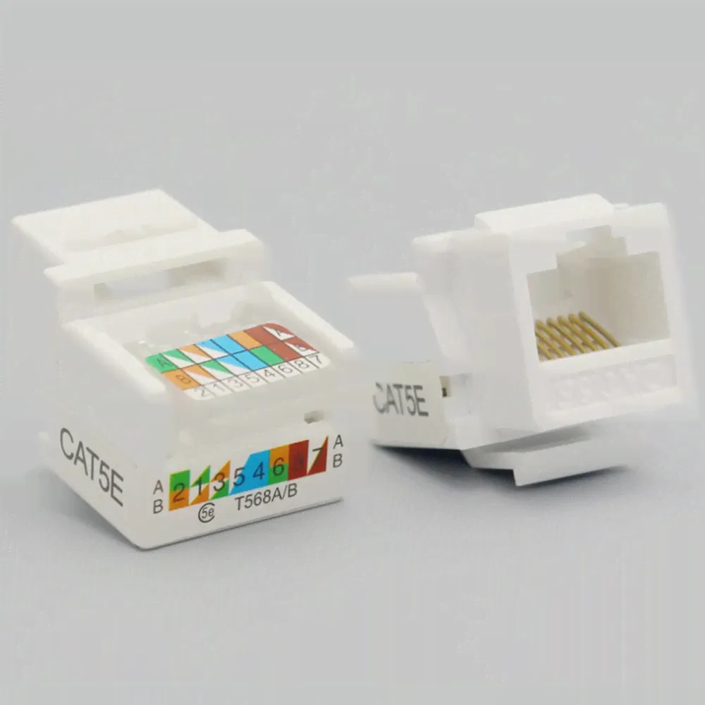 5 шт.лот RJ45 CAT5E CAT6 UTP безинструментальный Кабельный адаптер AMP сетевой кабель гнездовой модуль соединитель Keystone Jack Соединительный адаптер (art.: 3920bb118b863)