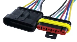 Разъем герметичный аналог TE AMP Superseal, 6 pin, DJ7061-1.5, с проводом 0.75 мм
