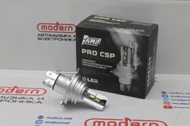 Лампа светодиодная H4 5000K 40W 12V AMP PRO CSP ver.2