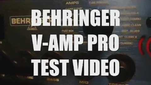 BEHRINGER V-AMP PRO TEST VIDEO