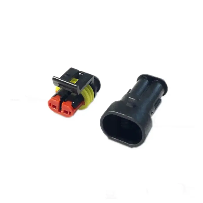 Разъем AMP 2 PIN CarProfi CNR-AMP-2PIN (пластиковый без проводов), комплект