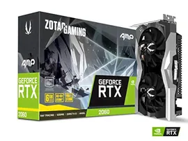 PcI-видеокарты Zotac Gaming GeForce RTX 2060 Amp Edition (Nvidia RTX 2060, 6GB GDDR6, 192bit, Boost-Takt: 1800 MHz, Speichertakt: 14.0 Gbps)