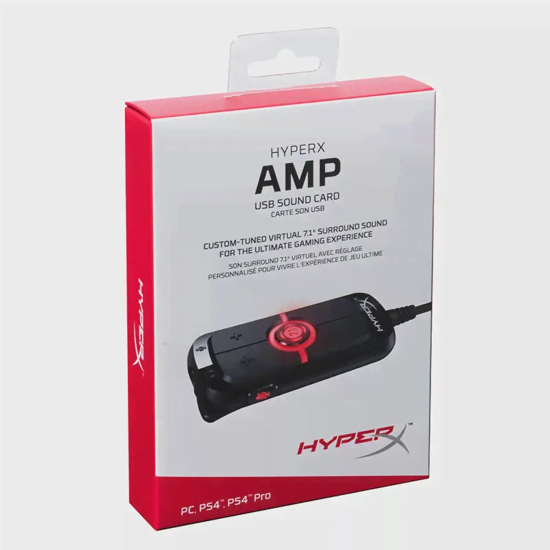 🛍 Звуковая карта Kingston HyperX AMP, виртуальная звуковая карта 7,1 с Виртуальным объемным звуком, дистанционное управление, встроенная звуковая карта DPS-4