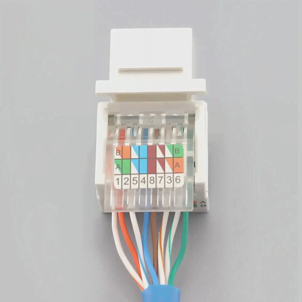 5 шт.лот RJ45 CAT5E CAT6 UTP безинструментальный Кабельный адаптер AMP сетевой кабель гнездовой модуль соединитель Keystone Jack Соединительный адаптер (art.: 3920bb118b863)-2