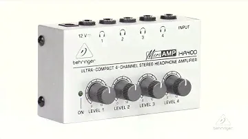 MICROAMP HA400 Ultra-Compact 4-Channel Stereo Headphone Amplifier