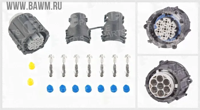 7811648 TE PARTS Разъем электрический 7-pin AMP 1.5 (розетка)-0