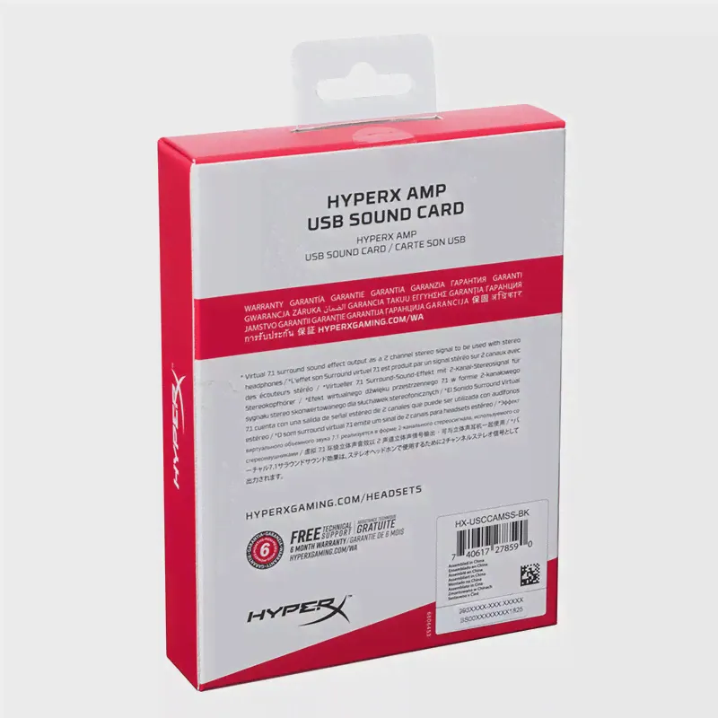 🛍 Звуковая карта Kingston HyperX AMP, виртуальная звуковая карта 7,1 с Виртуальным объемным звуком, дистанционное управление, встроенная звуковая карта DPS-3