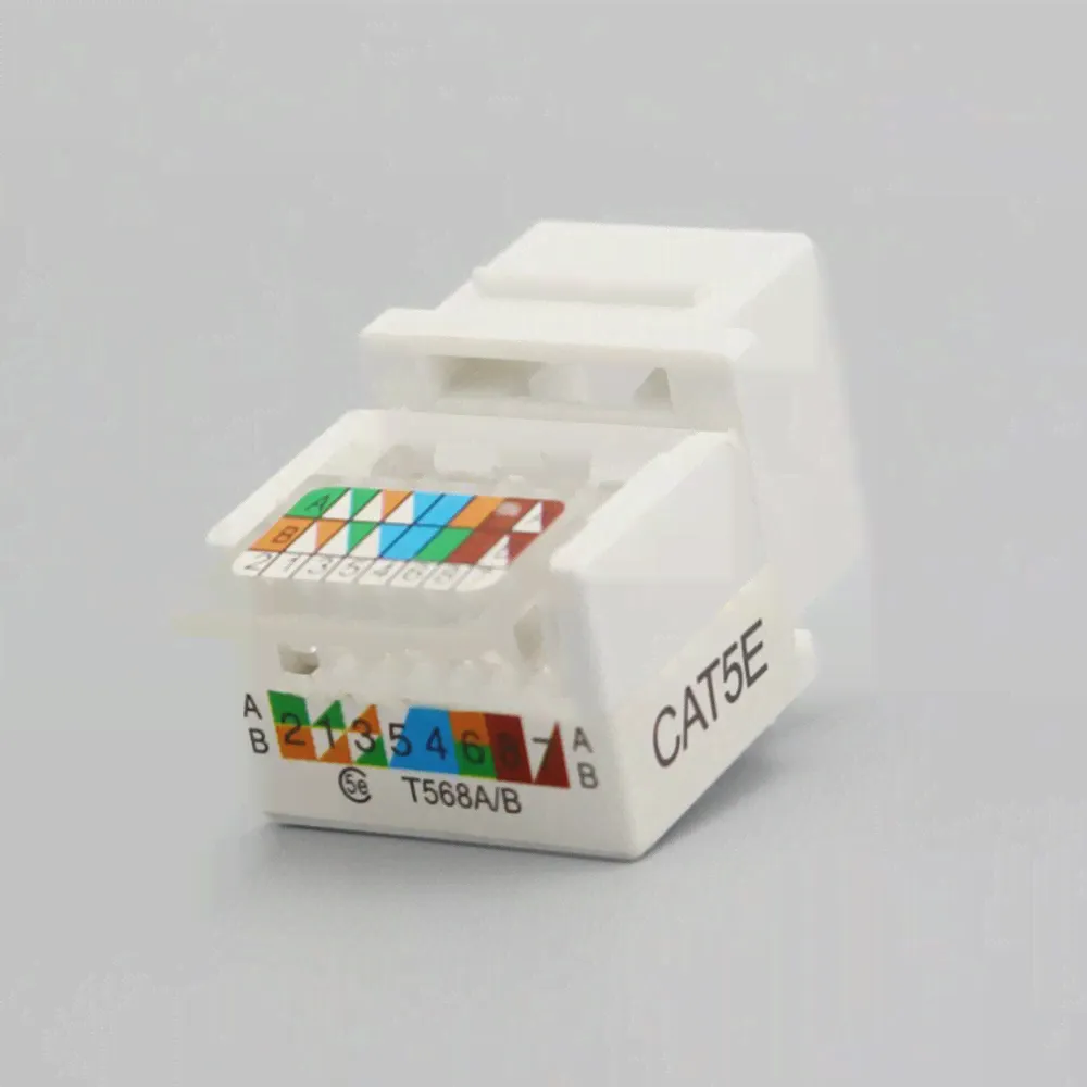 5 шт.лот RJ45 CAT5E CAT6 UTP безинструментальный Кабельный адаптер AMP сетевой кабель гнездовой модуль соединитель Keystone Jack Соединительный адаптер (art.: 3920bb118b863)-3