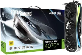 Видеокарта ZOTAC GAMING GeForce RTX 4070 Ti AMP Extreme AIRO, 12 ГБ памяти GDDR6X 192 бит, тактовая частота Boost 2700 МГц, тактовая частота памяти 21