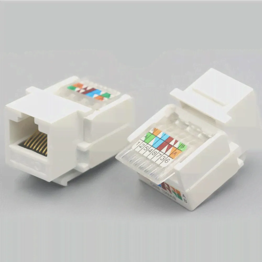 5 шт.лот RJ45 CAT5E CAT6 UTP безинструментальный Кабельный адаптер AMP сетевой кабель гнездовой модуль соединитель Keystone Jack Соединительный адаптер (art.: 3920bb118b863)-4