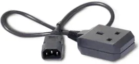 Кабель силовой Power Cord [IEC 320 C14 to UK Receptacle] - 10 AMP/230V 0.61 Meters