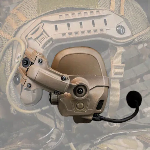 FMA FCS AMP Tactical Headset Communication Noise Reduction V60 PTT Upgraded Gear-0