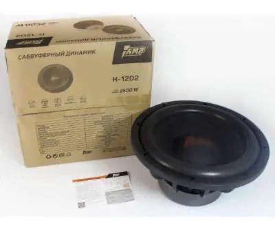 AMP H-12D2(2+2 Ом, rms1200) сабвуфер Новое! Гарантия!-0