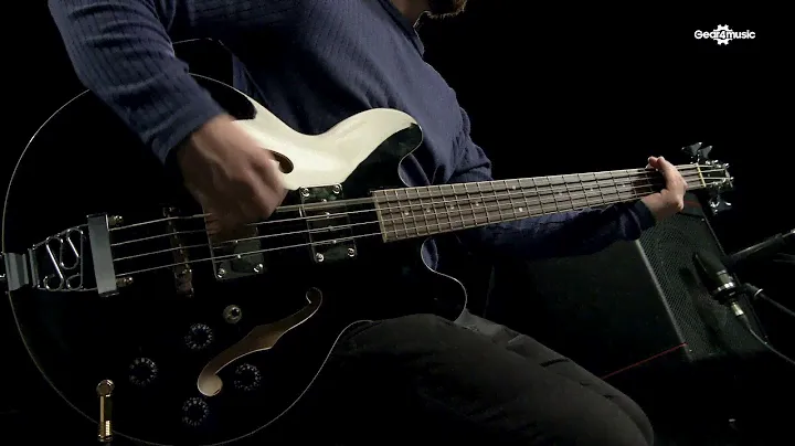 San Francisco Semi Acoustic Bass by Gear4music, Black | Gear4music demo