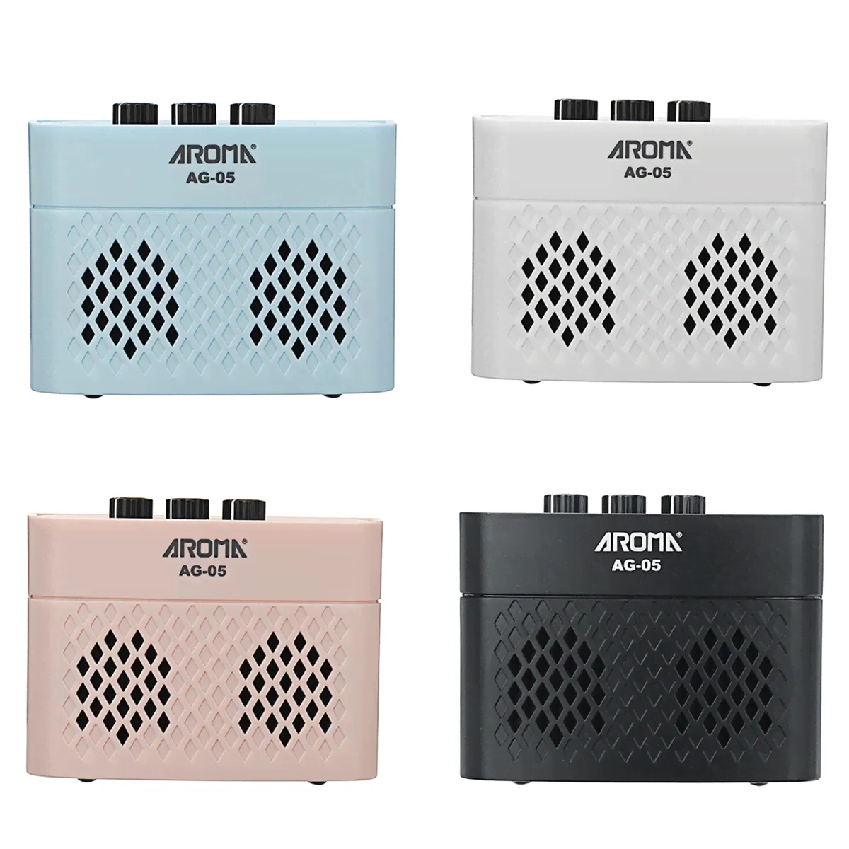 AROMA AG-05 Bluetooth Electric Guitar Amp Amplifier 5-Watt Stereo Output Distortion Gain Tone Control 3.5mm Monitoring 6.35mm