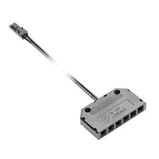 Колодка соединительная на 6 разъемов, с MINI AMP, провод 2м, черный