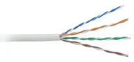 Кабель витая пара AMP, U/UTP, 4 пар., кат. 5е, AWG24, LSZH, 1м (катушка в коробке 305м), тип прокладки: внутри зданий, цвет: белый