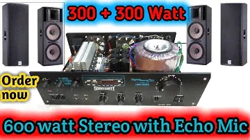 600 WATT STEREO AMPLIFIER WITH 2 MIC/ECHO/ DELAY/MY TUNE AUDIO/ #MYTUNEAUDIO