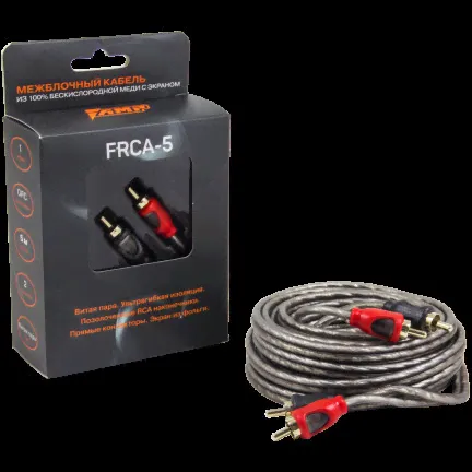 AMP FRCA-5 RCA-кабель 5 метров, 2 канала, медь+экран от ReLoud