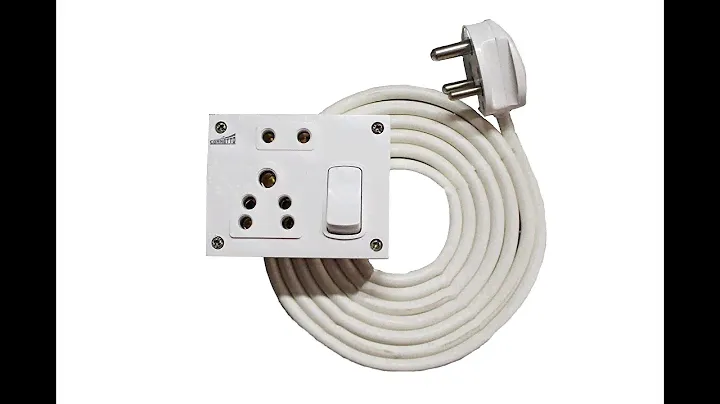 5+2 Pin-6 AMP Extension Board with 1.5 mm,8-Meter,3 core Copper Wire Cable Cord with 6 Amp Socket.