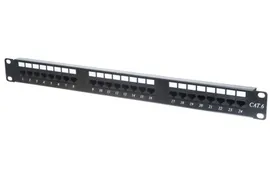 Коммутационная патч-панель AMP, 19", 1HU, портов: 24 х AMPTRAC, кат. 6A, универсальная, неэкр., встраиваемый, цвет: чёрный, (0-1711147-2)