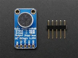 1713, Audio IC Development Tools MAX9814 Electret Mic Amp Breakout
