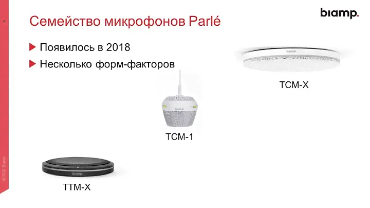 Вебинар по проектированию и настройке систем на основе микрофонных массивов Biamp Parle