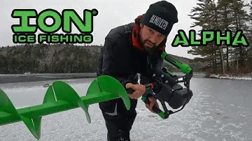 ION Alpha Plus Ice Auger Unboxing ALL NEW - First USE!!