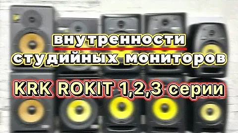 Внутренности  студийных мониторов KRK ROKIT 1,2,3 серии